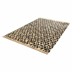 Teppich Hex Hex Black Schwarz Beige Braun