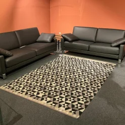 Teppich Hex Hex Black Schwarz Beige Braun