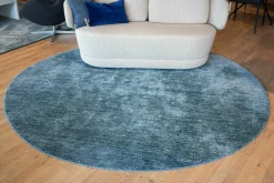 Teppich LiveGrid Bambus Seide Atlantic Deep Blau