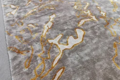 Teppich Marmo Real T Tencel Beige Gelb Creme