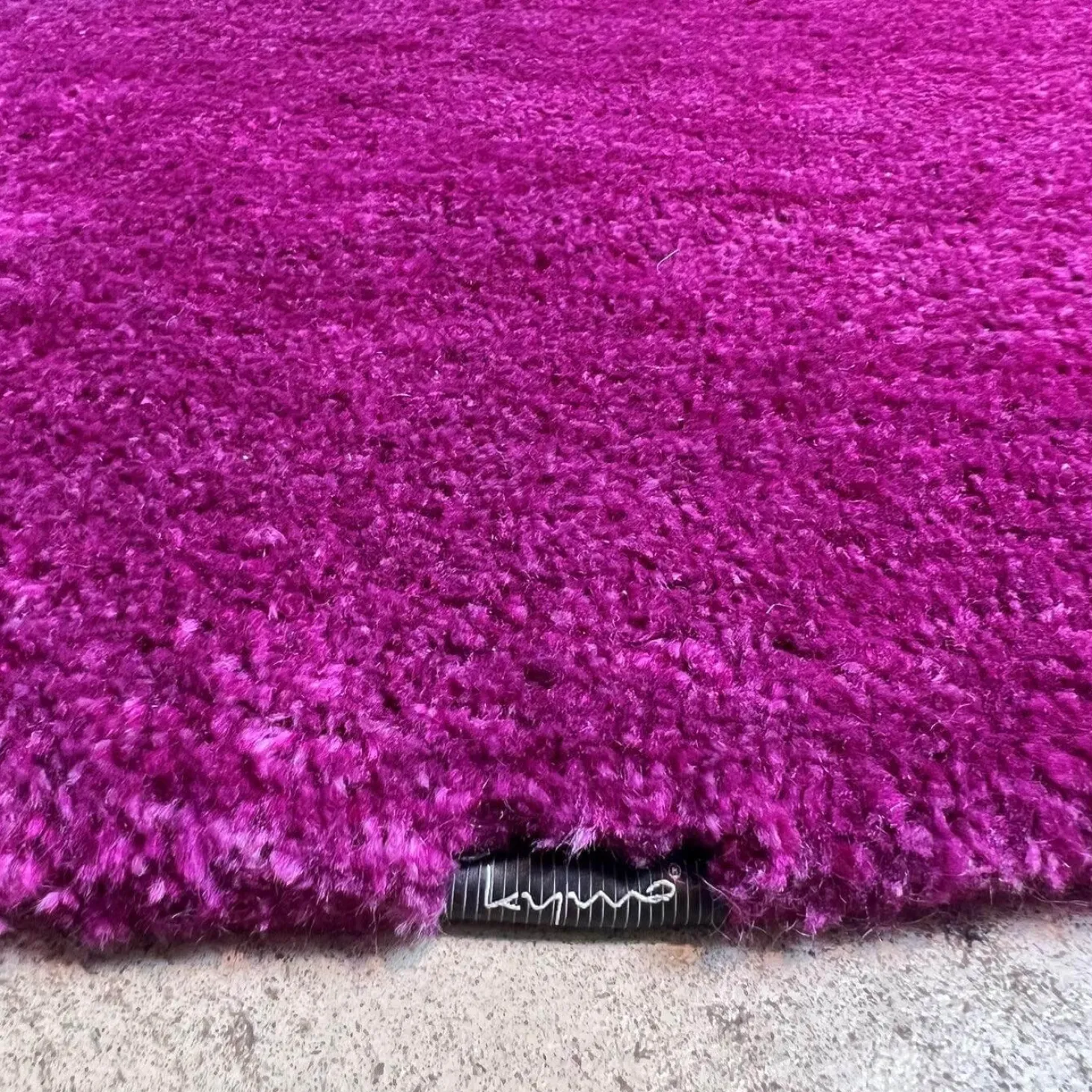 Teppich The Finest Mohair Wolle Dark Purple Violett 200x200