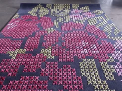 Teppich 240x170 Bouquet Multicolour Anthrazit Rot Grün