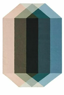 Teppich 200x260 Diamond Nude-Petrol 100% Polyester