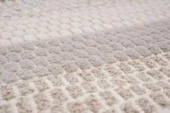 Teppich 170x240 Happy Harmony 8001 Beige Creme Wolle mit Leinen Gewoben