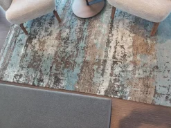 Teppich 248x168 Indien Textil Blau Beige