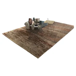 Teppich 200x300 Legends Of Carpets Kina Wolle Seide Brennnessel Rot Grau Braun 200x300