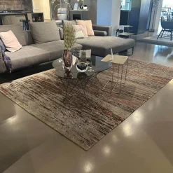 Teppich 200x300 Legends Of Carpets Kina Wolle Seide Brennnessel Rot Grau Braun 200x300