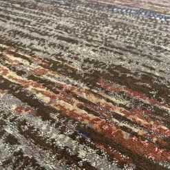 Teppich 200x300 Legends Of Carpets Kina Wolle Seide Brennnessel Rot Grau Braun 200x300