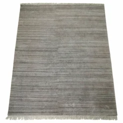 Teppich 250x200 Natural Wool Royal Grau mit FRansen