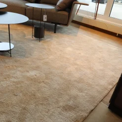 Teppich 300x300 Palette Tencel Hand Getuftet Dove Grey Beige