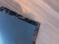 Teppich 300x200 Pezzara Perlato Gold Weiß Leder Dunkelbraun