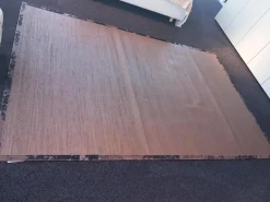 Teppich 300x200 Pezzara Perlato Gold Weiß Leder Dunkelbraun