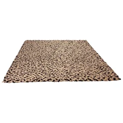 Teppich 200x200 Spots Grau Weiß Schwarz 100% Wolle