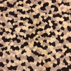 Teppich 200x200 Spots Grau Weiß Schwarz 100% Wolle