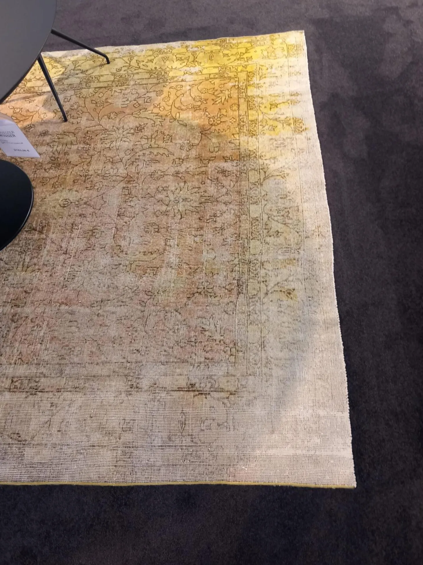 Teppich 314x213 Textil Decolorized Gelb Beige