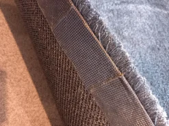 Teppich 380x380 Textil Liscio Rund Blau