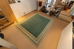 Teppich 252x201 Thani 80 Border 5 Velours Ohne Fransen 21 G68 B0 Grün Handgeknüpft In 80 Knoten