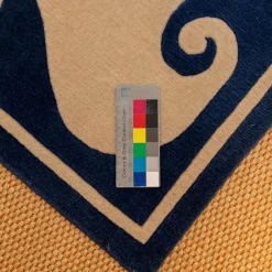 Teppich 209x203 Thani 80 Waves Velours Ohne Fransen 21 G0 B68 Blau Creme Handgeknüft In 80 Konten