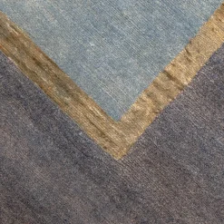 Teppich 232x198 Tibarto Frame Mit Seide Ohne Fransen G AD49 50 51 B49 50 51 Hellgrau Und Dunkelgrau Handgeknüpft