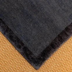 Teppich 232x198 Tibarto Frame Mit Seide Ohne Fransen G AD49 50 51 B49 50 51 Hellgrau Und Dunkelgrau Handgeknüpft