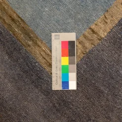 Teppich 232x198 Tibarto Frame Mit Seide Ohne Fransen G AD49 50 51 B49 50 51 Hellgrau Und Dunkelgrau Handgeknüpft