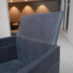 Thekenstuhl Texas Leder Kenia Baltic 6102 4-Fußgestell Struktur M15 Eisenblank Einschichtlack