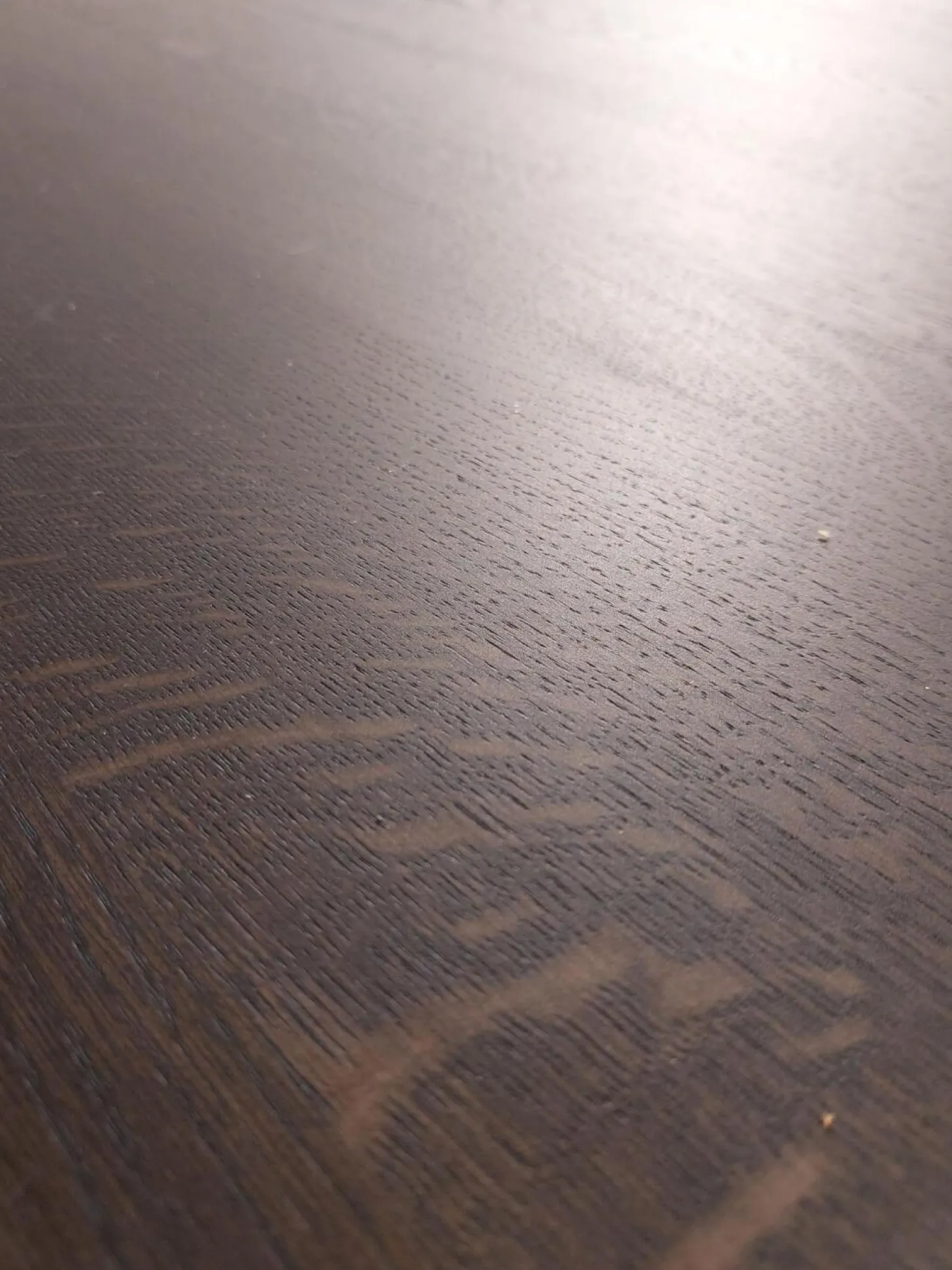 Tisch 3150 Platte Eiche Massiv Night Lackiert Epoxidharz Dunkel Gestell Moon Leg Schwarz Pulverbeschichtet