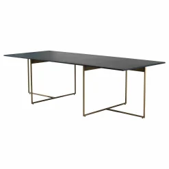 Tisch Alamo AC921 Platte Marmor Rekonstruiert Blau Lapislazuli Gestell Metall Bronzefarbig Patinier