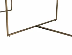 Tisch Alamo AC921 Platte Marmor Rekonstruiert Blau Lapislazuli Gestell Metall Bronzefarbig Patinier