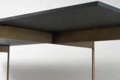 Tisch Alamo AC921 Platte Marmor Rekonstruiert Blau Lapislazuli Gestell Metall Bronzefarbig Patinier