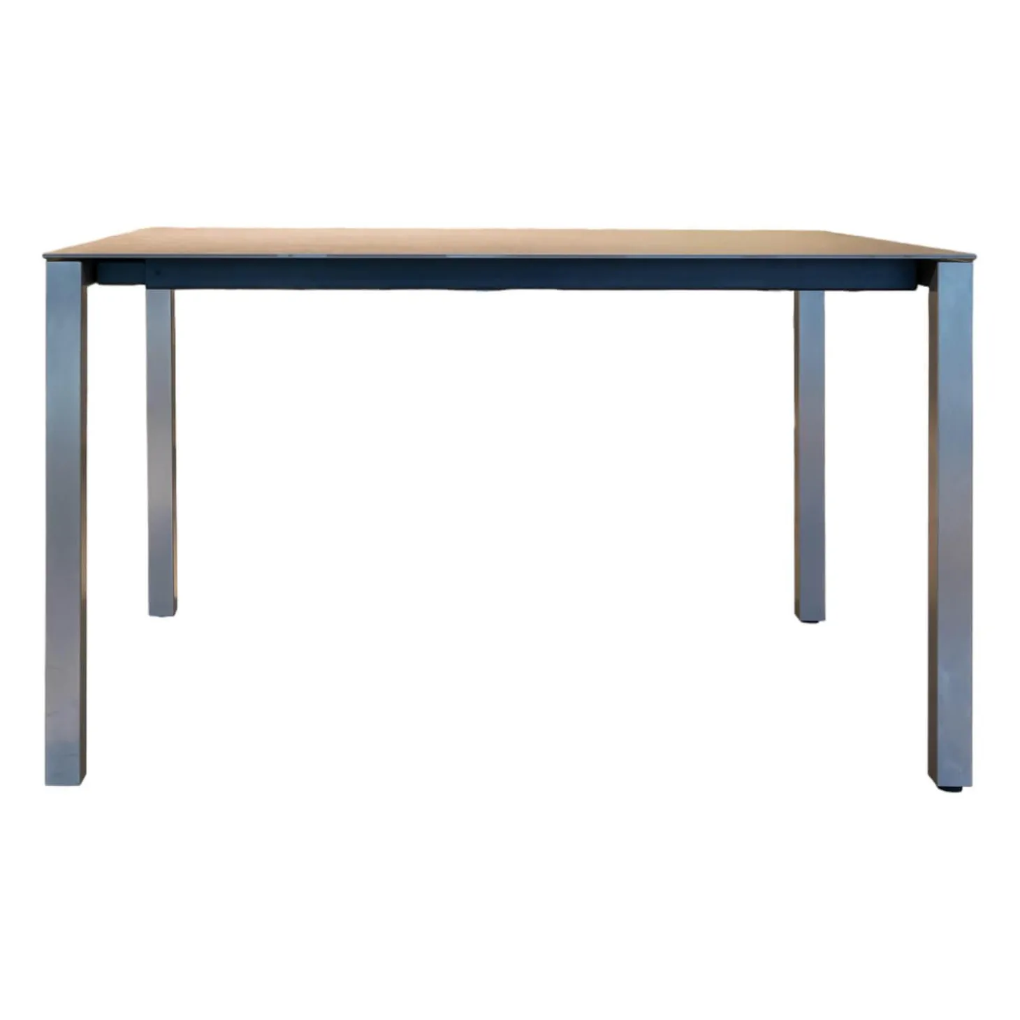 Tisch Basso Gestell Edelstahl Platte Keramik Basalt