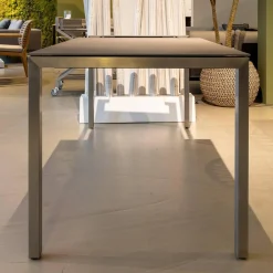 Tisch Basso Gestell Edelstahl Platte Keramik Basalt