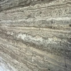 Tisch BC 17 T-Rox Platte Eiche Geräuchert Anthrazit Geölt Gestell Travertin Titanium