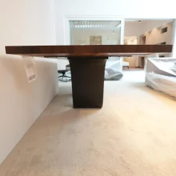 Tisch Bree E Onda 3 Platte Nußbaum Ohne Knoten Geölt Gestell Irondust Lackiert