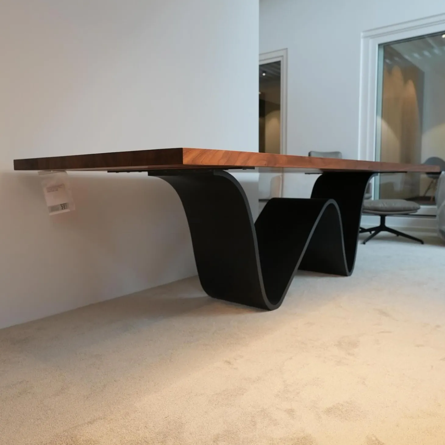 Tisch Bree E Onda 3 Platte Nußbaum Ohne Knoten Geölt Gestell Irondust Lackiert