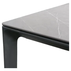 Tisch Carver Outdoor Tischplatte Ceramic Nero Meteor Dunkelgrau Gestell Pulverbeschichtetes Aluminium Meteor Anthrazit