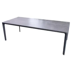 Tisch Carver Outdoor Tischplatte Ceramic Nero Meteor Dunkelgrau Gestell Pulverbeschichtetes Aluminium Meteor Anthrazit