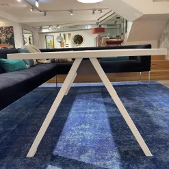 Tisch Cross Stahl Weiß Matt Gestell Stahl V22 Bianco Opaco Mit Eingelassener Steckdose