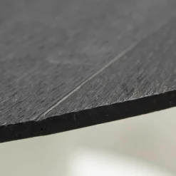 Tisch Eiche Natur Metallsäule Weiß Zierschrammen