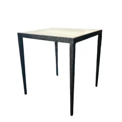 Tisch Giaco Platte Weiß Gestell Schwarz