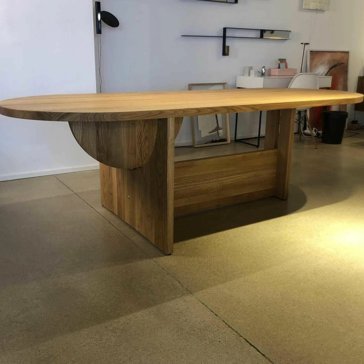 Tisch Lot Eiche Massiv Braun Feststehend