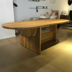 Tisch Lot Eiche Massiv Braun Feststehend