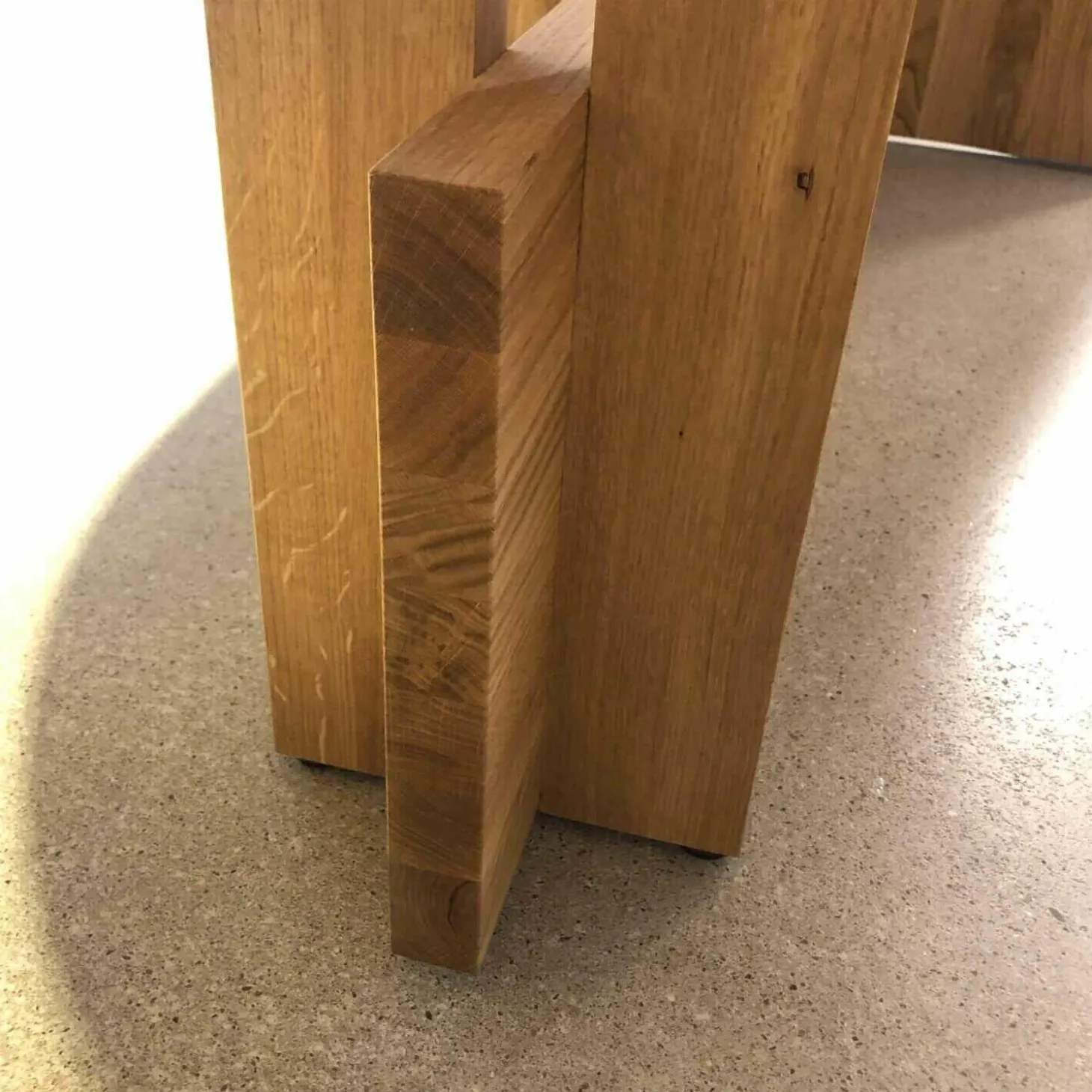 Tisch Lot Eiche Massiv Braun Feststehend