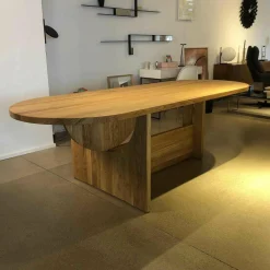 Tisch Lot Eiche Massiv Braun Feststehend