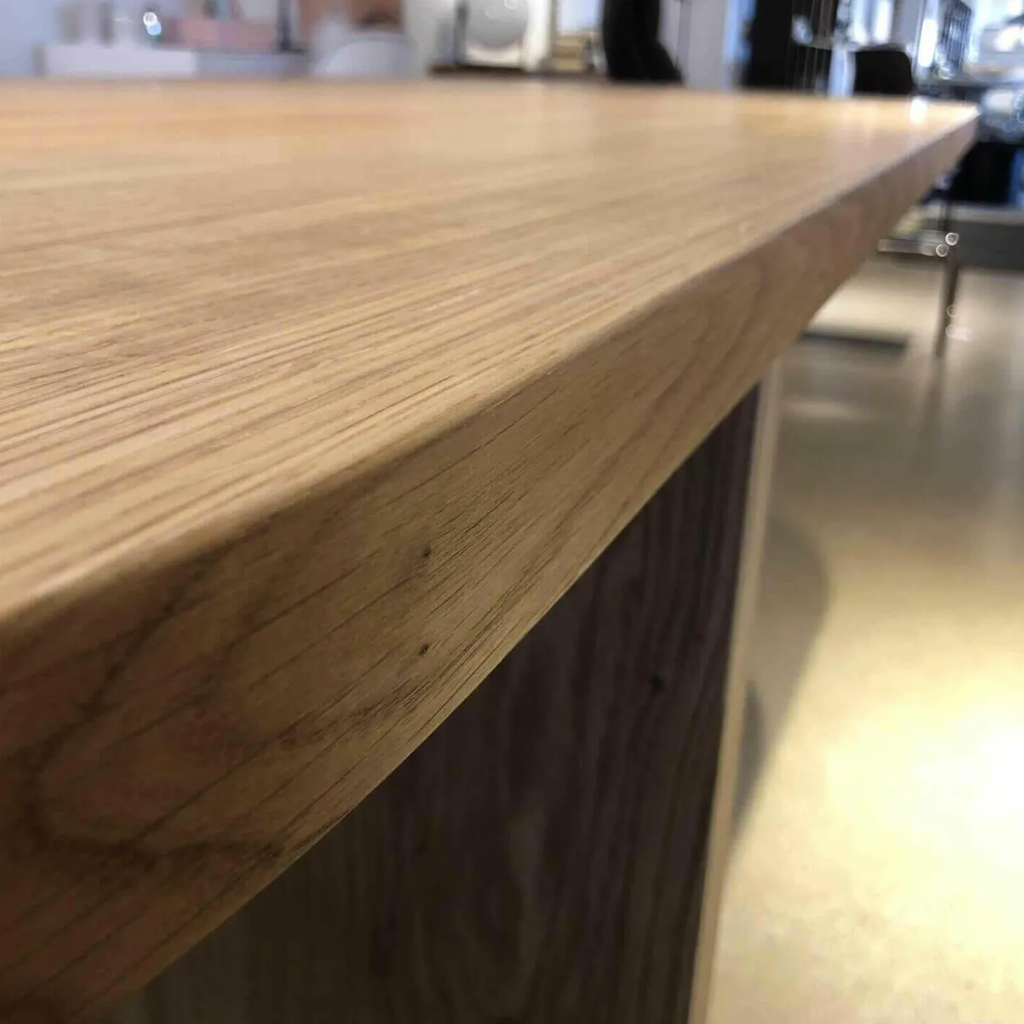 Tisch Lot Eiche Massiv Braun Feststehend