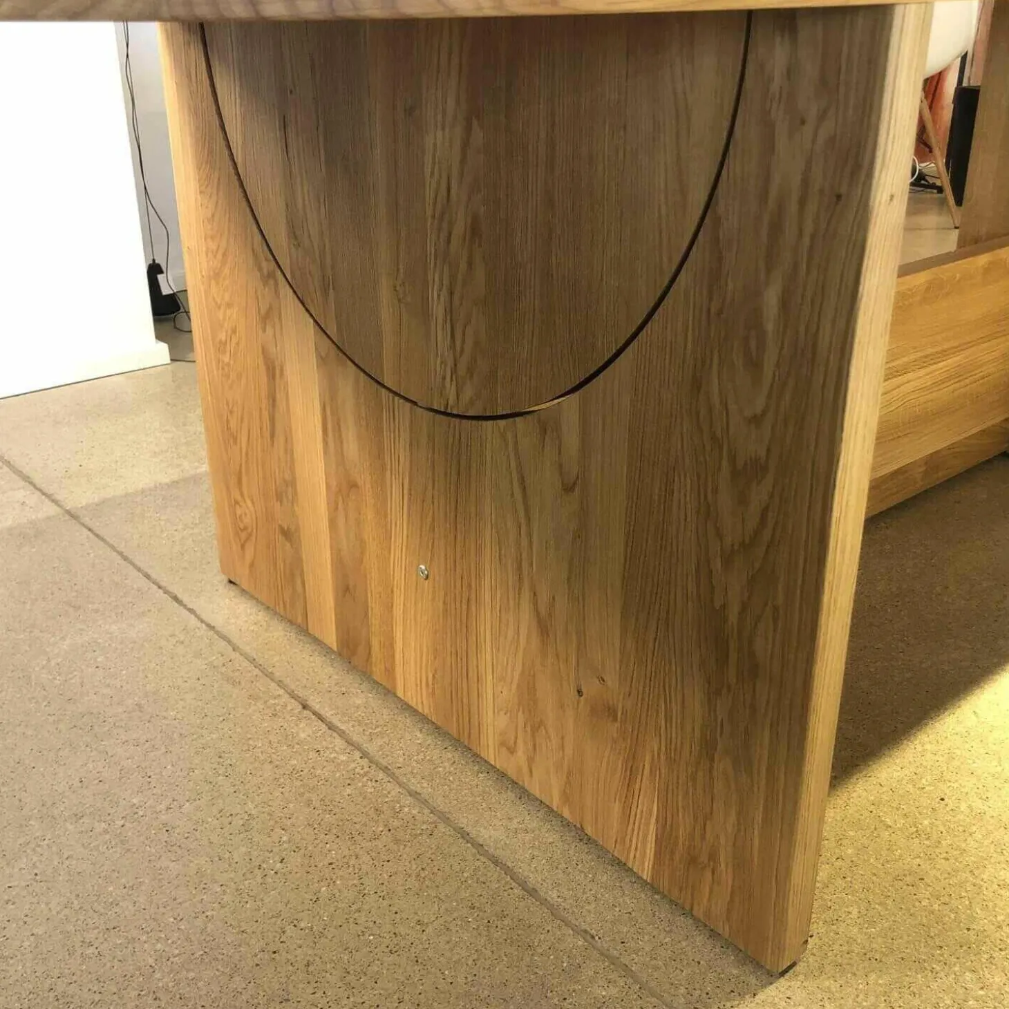 Tisch Lot Eiche Massiv Braun Feststehend