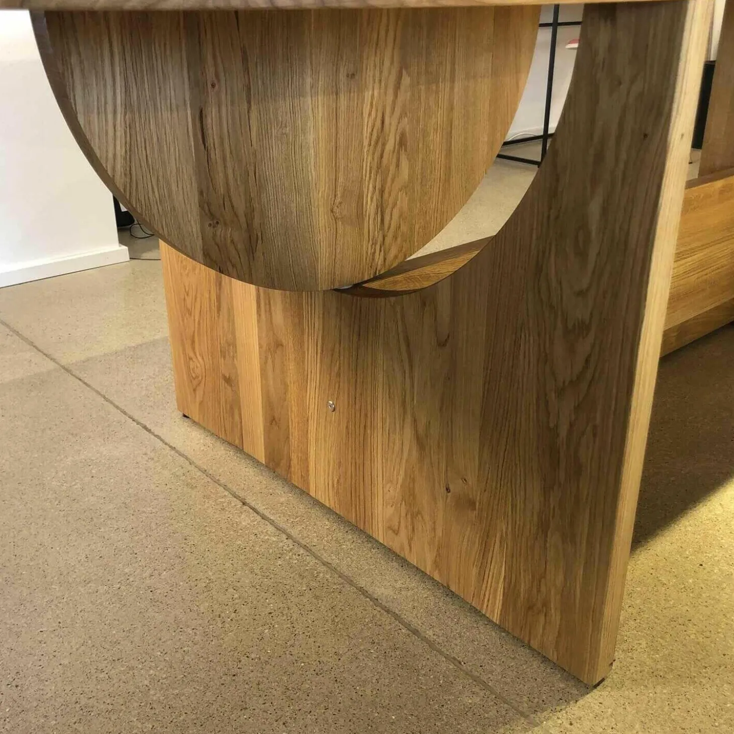 Tisch Lot Eiche Massiv Braun Feststehend