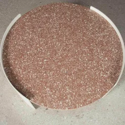 Tisch Mod. 554 Bowy Outdoor Weiß Rot Gestell Aluminium Elfenbein Gebeizt Gaufriert