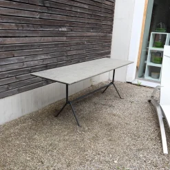 Tisch Officina Italienischer Schiefer Geflammt Gestell Schmiedeisen Lackiert Sowie Rostschutzbehandelt