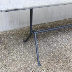 Tisch Officina Italienischer Schiefer Geflammt Gestell Schmiedeisen Lackiert Sowie Rostschutzbehandelt